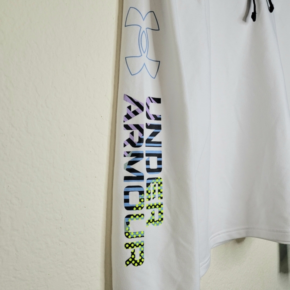 Under Armour Women's White Rival Terry Hoodie Size M - Picture 3 of 9